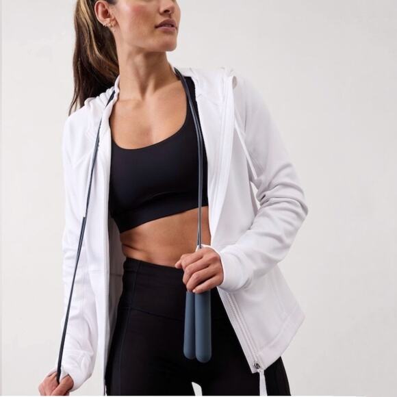 Athleta Bright White Unstoppable Full Zip Jacket Sz L - Picture 8 of 13